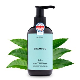 natüür Shampoo 200 ml | Nourishing Hair Shampoo with Neemavera, Vitamin E & Provitamin B5 | Moisture & Shine | Natural Hair Care Women | Shampoo for Men and Women for Gentle Deep Cleansing