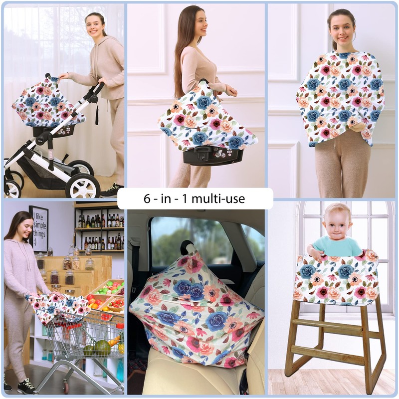 Car Seat Covers for Babies - Multi- use Nursing Carseat