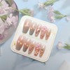 Flower Press on Nails Medium Coffin Fake Nails Spring Summer