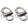 POFET 52mm-316 Stainless Steel Fixed Snap Shackle Spring Shackles, Hand
