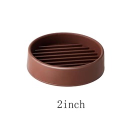 8 Pieces 2x2inch Non Slip Furniture Pads- Rubber Anti Skid Caster Cups, Leg Coasters- Couch, Chair, Feet, and Bed Stoppers- Anti-Sliding Floor Protectors (8, Round Brown)