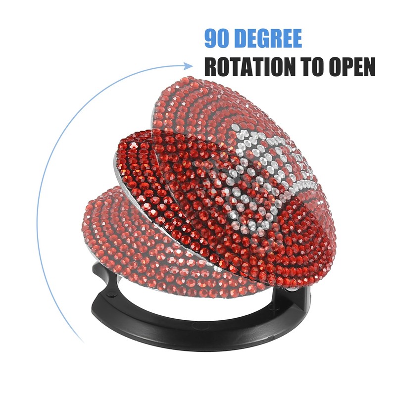 X AUTOHAUX Crown Pattern Car Start Stop Engine Button Cover