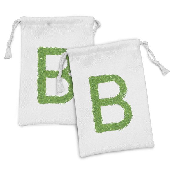 Ambesonne Letter B Fabric Pouch Set of 2, Boys Capital