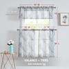 FMFUNCTEX White Valance Curtains for Windows Print Tree Branch Semi-Sheer