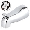 Wall Mounted Electroplate Bathtub Faucet Concealed Tub Spout with Pull