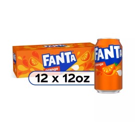 Fanta Orange Fruit Soda Pop, 12 fl oz, 12 Pack Cans Free Shipping