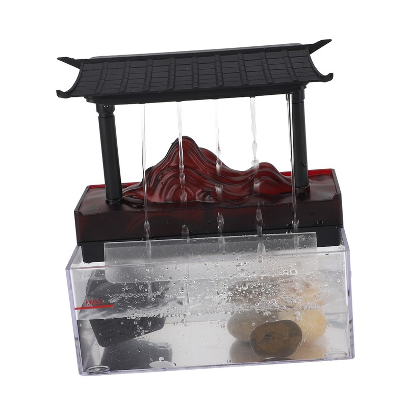 Tabletop Water Fountain USB LED Recurring Stream Plastic Indoor Fountain