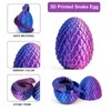 3D Printed Snake in Egg Small – Flexible Articulated Snake
