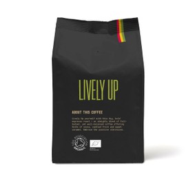 Marley Coffee Organic Strong Dark Roast Espresso Coffee Beans 227g - Lively Up Blend - Marley Coffee - From The Family Of Bob Marley - For All Coffee Machines - Strength 5