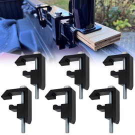 RYANSTAR RACING Utility Track System Mounting Clamps - Set of 6, Compatible with Toyota Tacoma/Tundra Truck Caps and Camper Shells - Heavy-Duty Black Clamps