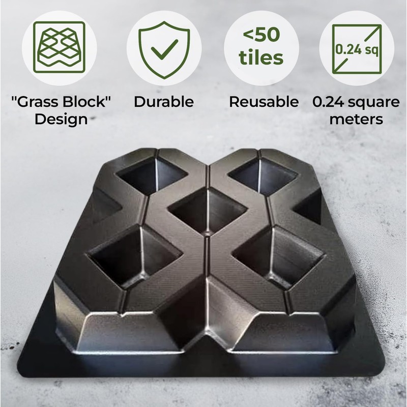BETONEX Concrete Grass Pavers Breeze Block Paving Bricks Mold ABS
