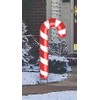 2-PC Red & White Christmas Candy Cane Reversible Corrugated Plastic