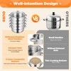 Steamer for Cooking 5 Tier Stainless Steel Food Steamer Multifunctional