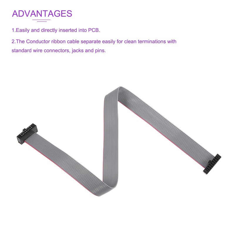 DMiotech 2 Pack Long 20 cm 1.27 mm Flat Ribbon