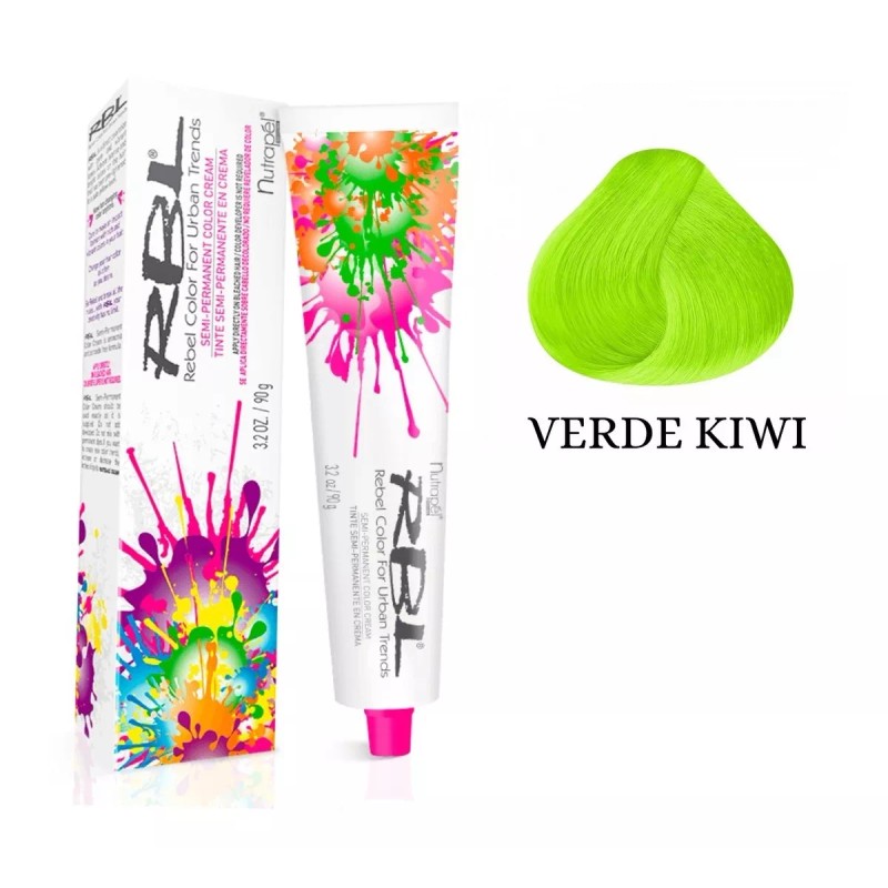 Nutrapel Rbl Tinte Profesional Semipermanente Fantasía Gama Verde 90g