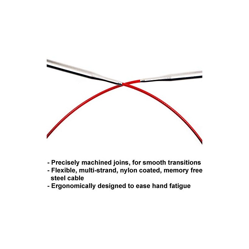 ChiaoGoo Red Lace 16 inch (40cm) Circular Knitting Needles US