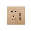 Electric Outlet with 2 Sockets and 2 USB Ports Wall