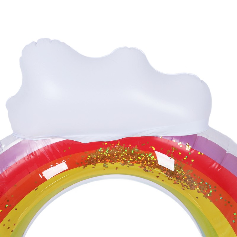 Swimming Ring Pool Float Inflatable Colorful Thickened PVC Pool Float