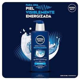 NIVEA MEN Crema Corporal Humectante Revitalizante, 500 ml | Hidratación Profunda y Energizante para hombre