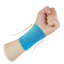 Beavorty 1Pair Sports Compression Wristband Breathable Exercise Support for Fitness Blue for Volleyball Basketball Tennis Golf Jogging Yoga Comfortable Durable Wrist Brace