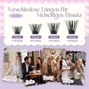 CALAILIS Eyelash Extensions, 144 Pieces, D Curl, DIY Individual Eyelashes,