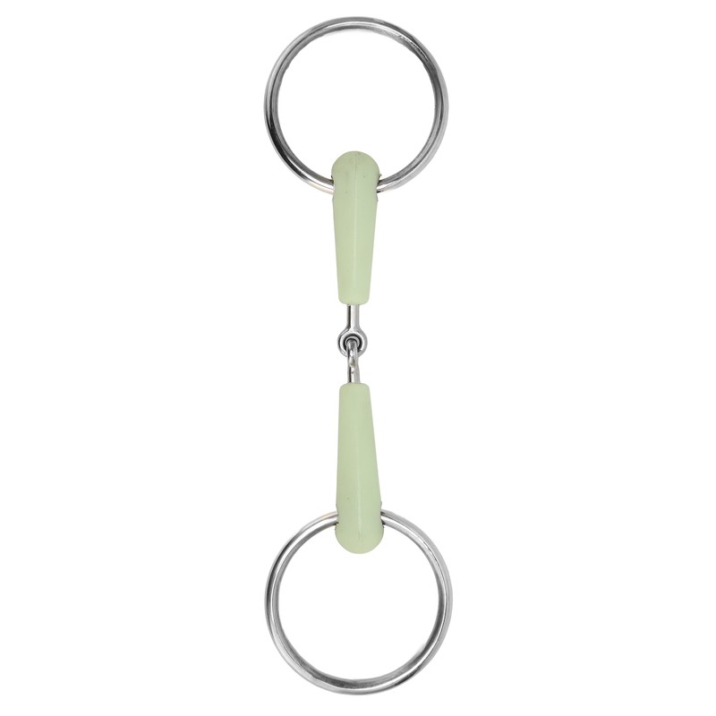 Horse Snaffle Bit Rubber Wrapped Stainless Steel Loose Ring Horse