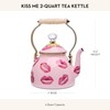MACKENZIE-CHILDS 2-Quart Enamel Tea Kettle, Cute Tea Kettle for Stovetop,