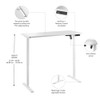 Bush Furniture Energize 55W x 24D Electric Height Adjustable Standing