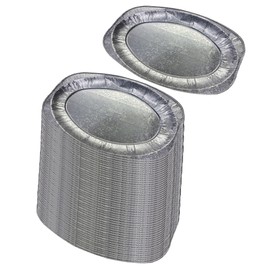 M1SS (Pack of 100)- Large Aluminium Foil Tray Food Container with Lids Square Tin Foil Recyclable Aluminium Disposable Pan Catering for Grilling Bake Roast Oven Safe Home Restaurant (22 Inches)