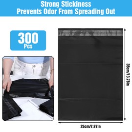 Afcabakila 300 Pcs Disposable Colostomy Bags, 7.87 x 13.78 Inches Stoma Bags for Odor & Leak Protection, Medical-Grade Colostomy Supplies, Durable & Discreet Waste Pouch