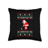 Funny Golfing Christmas Tree Christmas Golf Ball Golfer Throw Pillow
