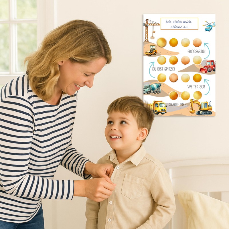 MINITALES Children's Reward Board - Reward System with 10 Sheets
