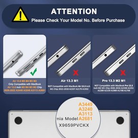 MOSISO Funda Compatible con MacBook Air 13.6 Pulgadas M5 A3449 M4 A3240 M3 A3113 M2 A2681 Case, Tarea Pesada Carcasa con Soporte Plegable&Cubierta de 