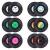 BEEK 5XVD Pack of 12 Retro Vinyl CD Record Coasters
