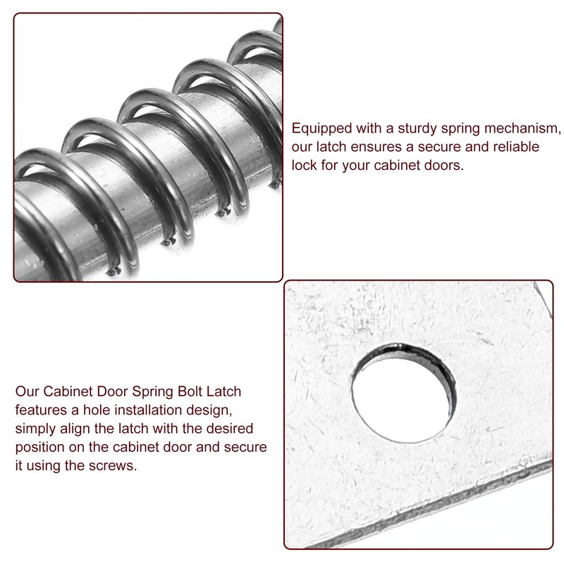 uxcell Spring Loaded Latch Pin, 4Pcs 2.83" - 304 Stainless