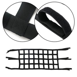 Mesh Cargo Net Roof Top Netting Hammock for Jeep Wrangler YJ JK JL JLU and Gladiator JT 1987-2024 Cargo Mesh Cover Black