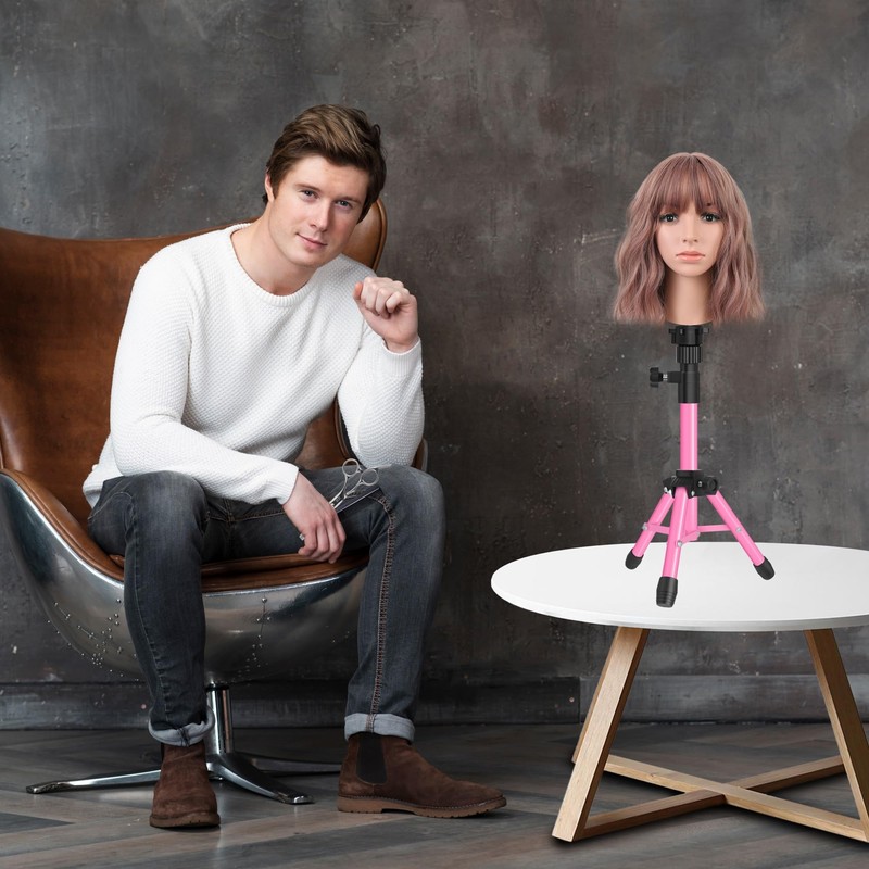 AliLeader 25 Inch Mannequin Head Stand Tripod for Mannequin Head
