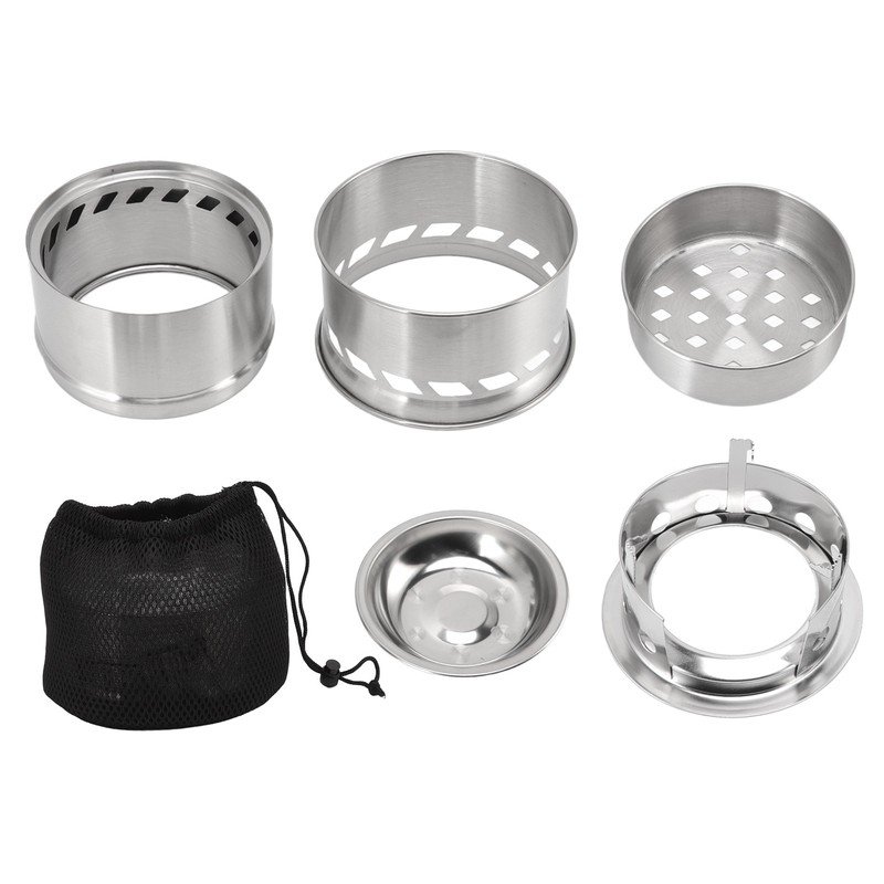 Mini Alcohol Stove for Camping Hiking Stainless Steel Campfire Stove
