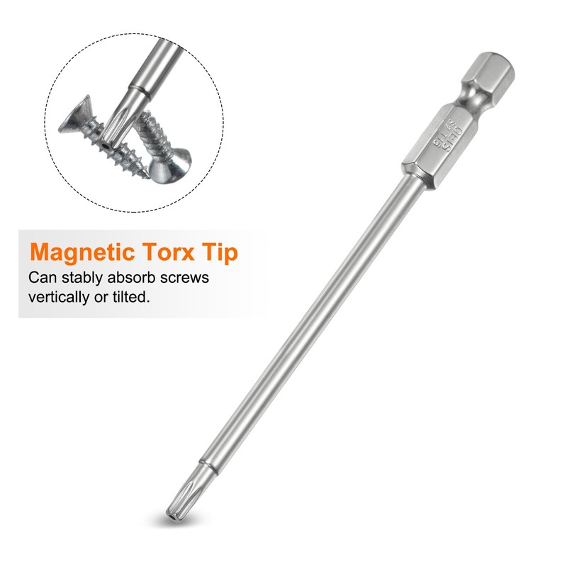 QUARKZMAN Pack of 2 T15 Security Torx Bit 1/4 Inch