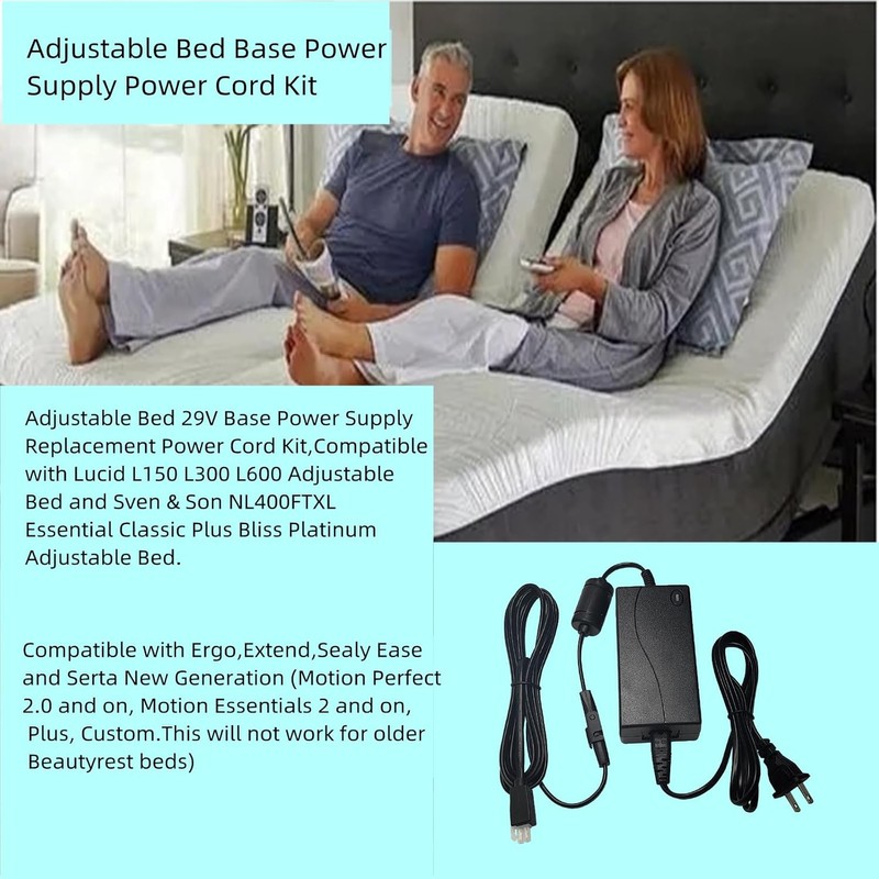 Adjustable Bed Parts Replacement Switching Power Supply Adapter, Electric Bed