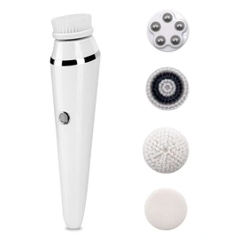 Electric Facial Cleansing Brush with 4 Interchangeable Heads, Rechargeable Face Scrubber Exfoliator, IPX7 Waterproof, Long Battery Life, Deep Pore Cleanser for All Skin Types
