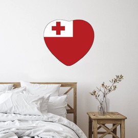 Tonga Restaurant Wall Decoration Words Letter Stickers National Flag Nautical Gifts Removable Wall Decal for Teen Room Bumper Bike Notebook Vinyl 18in