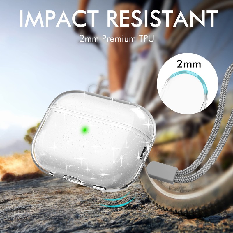 NIUTRENDZ AirPods Pro 2 Case Clear 2022 Soft TPU Protective