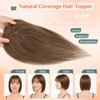 Benehair Real Hair Topper for Women, 100% Real Hair Clip-In