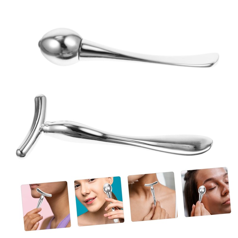 NOLITOY 2pcs Face Roller Practical Massage Stick Relax Stick Makeup