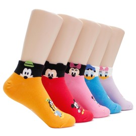EVEISOCKS Animation Character Cartoon Series Collection Women's Original Socks (US, Alpha, One Size, Regular, Regular, D_28)