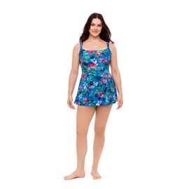 Great Lengths Women's Standard Princess Seam Swimdress, Dreamy Island