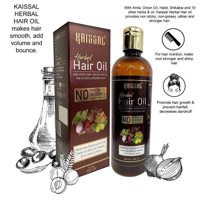 KAISSAL KAISSAL Herbal Hair Oil for Silky and Stronger Hair
