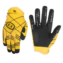 Seibertron B-A-R PRO 2.0 Signature Baseball/Softball Batting Gloves Super Grip Finger Fit for Adult Yellow L
