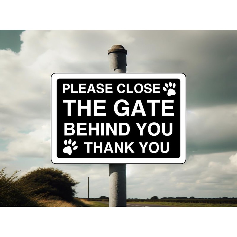 Safety First Display LTD Please close the gate dog sign